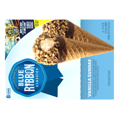 Blue Bunny Vanilla Sundae Ice Cream Cones - 8 Count - Image 3