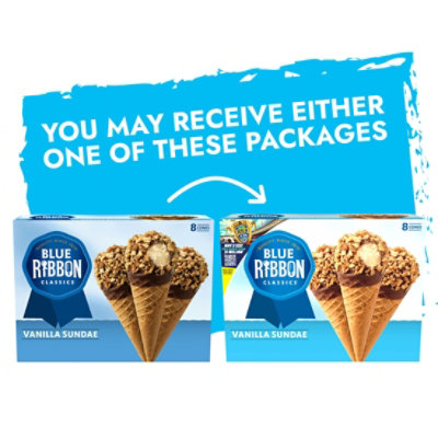 Blue Bunny Vanilla Sundae Ice Cream Cones - 8 Count - Image 5