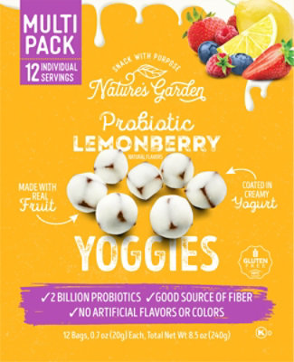Nature’s Garden Probiotic Lemonberry Yoggies - 8.5 Oz - Image 1
