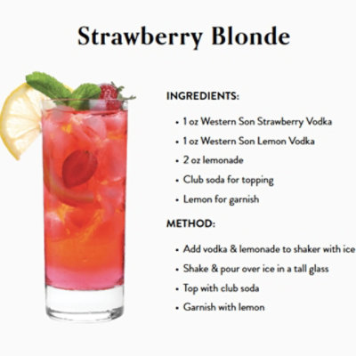 Western Son Strawberry Vodka - 750 ML - Image 2