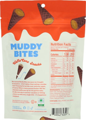 Muddy Bites Waffle Cone Peanut Butter Chocolate - 2.33 OZ - Image 5