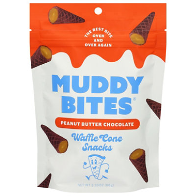 Muddy Bites Waffle Cone Peanut Butter Chocolate - 2.33 OZ - Image 1