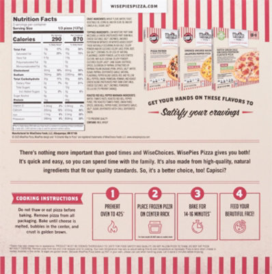 Wisepies The Chopped Supreme Pizza - 14.5 Oz - Image 6