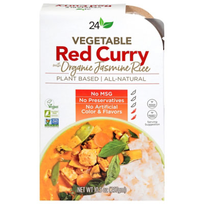 24Vegan Curry Red Vegetable Rice Meal - 10.5 Oz - Image 1