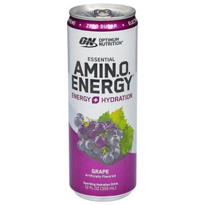 ON Amino Energy Grape Sparkling Hydration Drink - 12 Fl. Oz. - Image 2