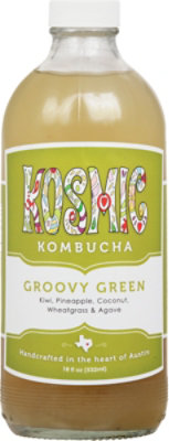 Kosmic Kombucha Kombucha Groovy Green - 16.9 OZ - Image 2