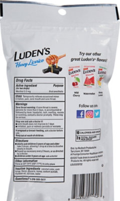 Ludens Throat Drops Menthol Lozenge- Honey Licorice - 30 CT - Image 5