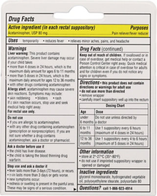 Feverall Infant Pain Rlv & Fever Rdcr Suppository - 6 CT - Image 4