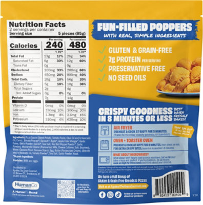 Against The Grain Frozen Cheese Pizza Poppers - 6 Oz - Image 5