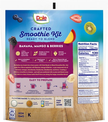 Dole Banana, Mango & Berries Immune System Support Smoothie Kit - 7 Oz - Image 6
