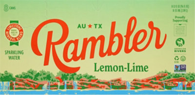 Rambler Lemon Lime Sparkling Mineral Water Pack - 8-12 Fl. Oz. - Image 6