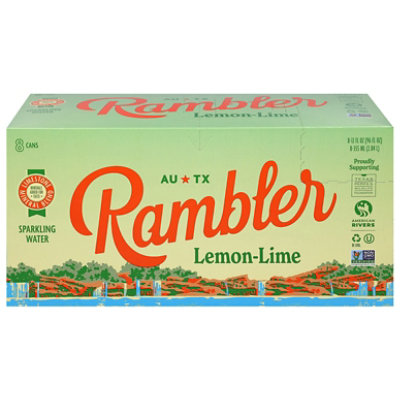 Rambler Lemon Lime Sparkling Mineral Water Pack - 8-12 Fl. Oz. - Image 2