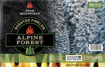 Pine Mountain Alpine Forest Scented Firelogs - 4 Count - Image 4