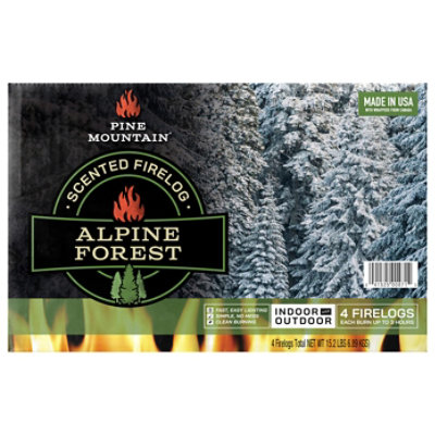 Pine Mountain Alpine Forest Scented Firelogs - 4 Count - Image 2