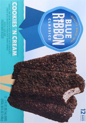 Blue Ribbon Classics Cookies 'N Cream Ice Cream Bars - 12 Count - Image 6