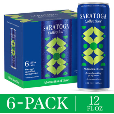 Saratoga Spring Sparkling Water Lime - 6-12 FZ - Image 1