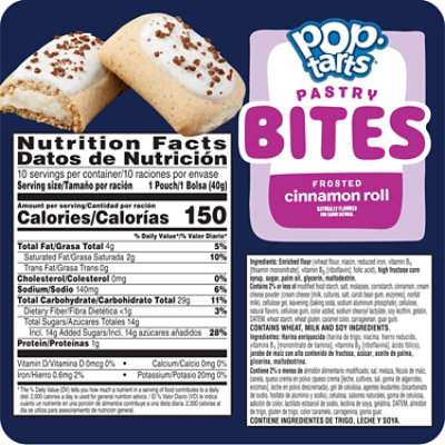 Pop Tarts Pastry Bites Frosted Cinnamon Roll  Snack - 10 Count - Image 6