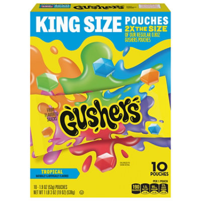 Gusher's Tropical Fruit Flavored Snacks King Size Pouches - 10-1.9 Oz - Image 1