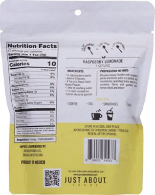 Just About Foods Sweetener Honey Powder - 6 Oz - Image 6