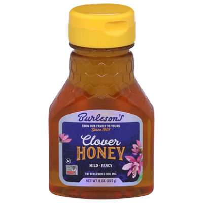 Burleson's Mild Fancy Clover honey - 8 Oz - Image 1