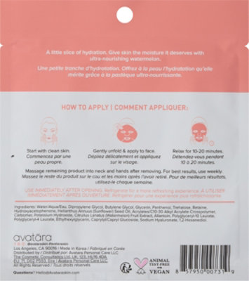 Avatara Skin Mask Face Watermellow - 0.71 OZ - Image 4