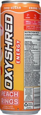 Oxyshred Ultra Energy Peach Candy Rings Energy Drink - 12 Fl. Oz. - Image 5