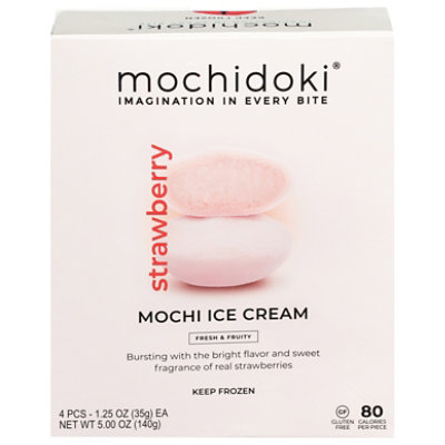 Mochidoki Vegan Strawberry Ice Cream Mochi - 5 Oz - Image 1