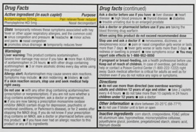 HealthA2Z Non-Drowsy Maximum Strength Sinus Headache PE Caplets - 18 Each - Image 5