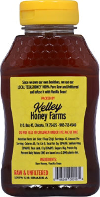 Kelley's Infused Vanilla Bean Local Texas Honey - 12 Oz - Image 5