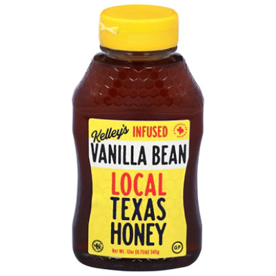 Kelley's Infused Vanilla Bean Local Texas Honey - 12 Oz - Image 1