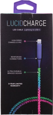 Lucid Pd Lightning To Usb-c Led Cable 3ft - EA - Image 4