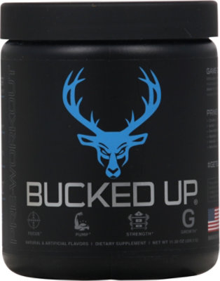 Bucked Up Blue Raz Pre Workout Powder Mix - 11 Oz - Image 2