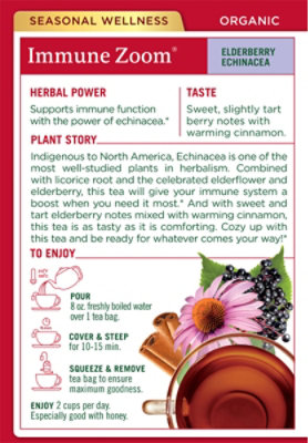 Traditional Medicinals Organic Immune Zoom Elderberry Echinacea Supplement - 16 Count - Image 3