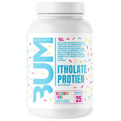 Bum Itholate Protein Powder Birthday Cake Dietary Supplement - 1.8 Lbs - Image 1