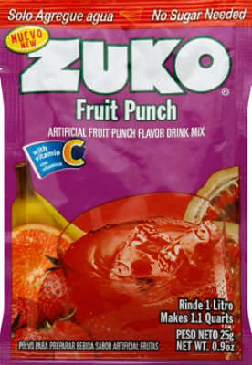 Zuko Fruit Punch Flavor Drink Mix - 0.9 Oz - Image 2