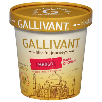 Gallivant Blissful Journeys Ice Cream Mawa Indian Mango - 16 OZ - Image 1