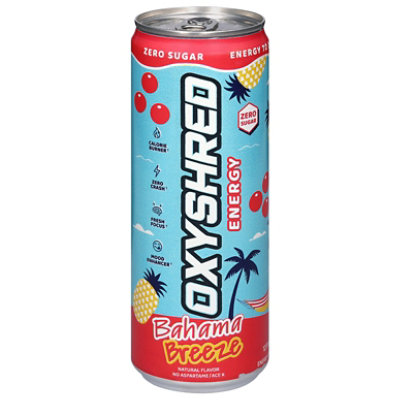 Oxyshred Bahama Breeze Zero Sugar Energy Drink Can - 12 Fl. Oz. - Image 2