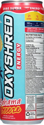 Oxyshred Bahama Breeze Zero Sugar Energy Drink Can - 12 Fl. Oz. - Image 5