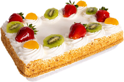 Tres Leches Cake With Fruit 1/4 Sheet 2 Layers - EA - Image 1