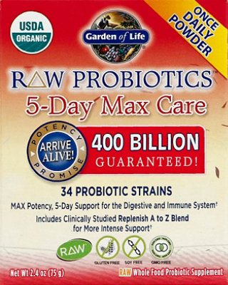 Garden Of Life Raw Probiotics 5-day Max Care - 2.4 OZ - Image 2