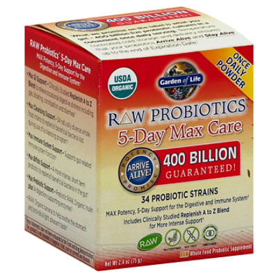 Garden Of Life Raw Probiotics 5-day Max Care - 2.4 OZ - Image 1