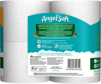 Angel Soft Fresh Evergreen Bath Tissue Mega Roll - 8 Roll - Image 4