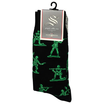 Socks Army Men Black 10-13 - EA - Image 1