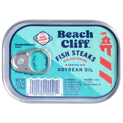 Beach Cliff Soybean Oil Fish Steaks Bite size - 3.75 Oz - Image 1