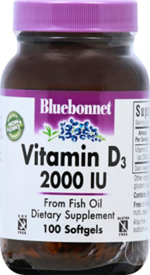 Bluebonnet Vitamin D 2000iu - 100 CT - Image 2