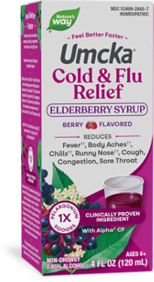 Natures Way Umcka Elderberry Intensive Cld And Flu Syrup - 4 OZ - Image 1