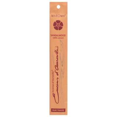 Maroma Incense Of Auroville Sandalwood Incense Stick - 10 Each - Image 3