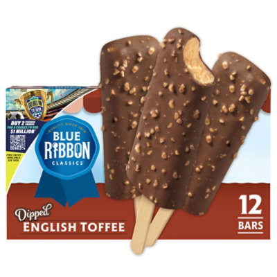 Blue Bunny English Toffee Ice Cream Bars - 12 Count
