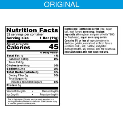 Kellogg's Original Rice Krispies Treats Crispy Marshmallow Squares - 12.4 Oz - Image 2