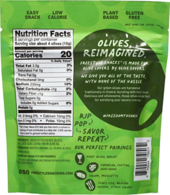 Freestyle Snacks Original Green Olives - 4 Oz - Image 5